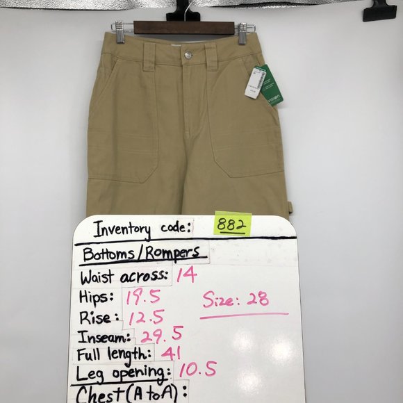 NWT Twik Simons Khaki Tan Wide Leg Cargo Pants size 28 - Picture 15 of 16